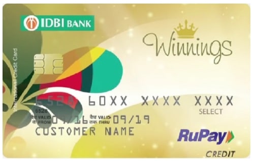 Idbi Bank Winnings Credit Card