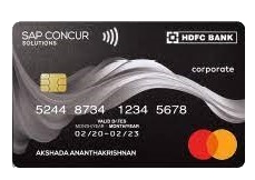 Hdfc Bank & Sap Concur Solutions Prime Corporate Credit Card