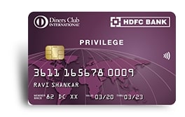 Hdfc Diners Club Privilege Credit Card