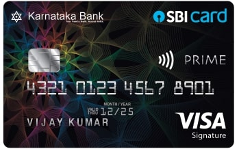 Karnataka Bank Sbi Card Prime