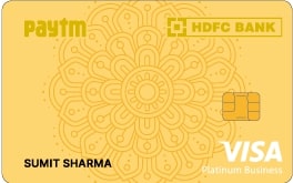 Paytm Hdfc Bank Business Credit Card