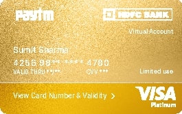 Paytm Hdfc Bank Mobile Credit Card